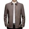 Jaqueta Masculina Casual de Negócios em Seda de Leite para Primavera - Gola Simples Outerwear Juvenil