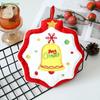 Coral Velvet Christmas Santa Claus Hand Towels Kitchen Absorbent Quick Drying Rag Cartoon Hand Towel