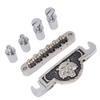 Guitar Roller Saddle Bridge Lion Pattern Metal Electric Guitar Bridge Tailpiece for LP 6mm Silver