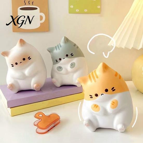 Nervousness Relief Toy Stress Cartoon Cat Soft Stretchy Fat Kitten Squeeze Relaxation Anxiety Reduction Animal Sensory Party Favors Gadget