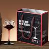 OLOEY Red Stem Burgundy Wine Glasses Gift Set