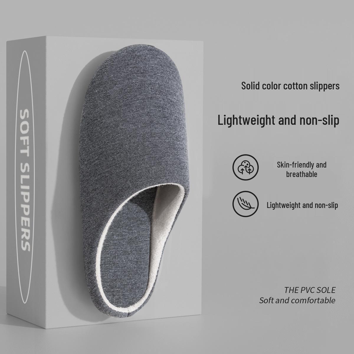 

Женские зимние бесшумные комнатные хлопковые тапочки Lidani 2023 с нескользящей подошвой для деревянных полов Size 42-43 (fits 41-42)