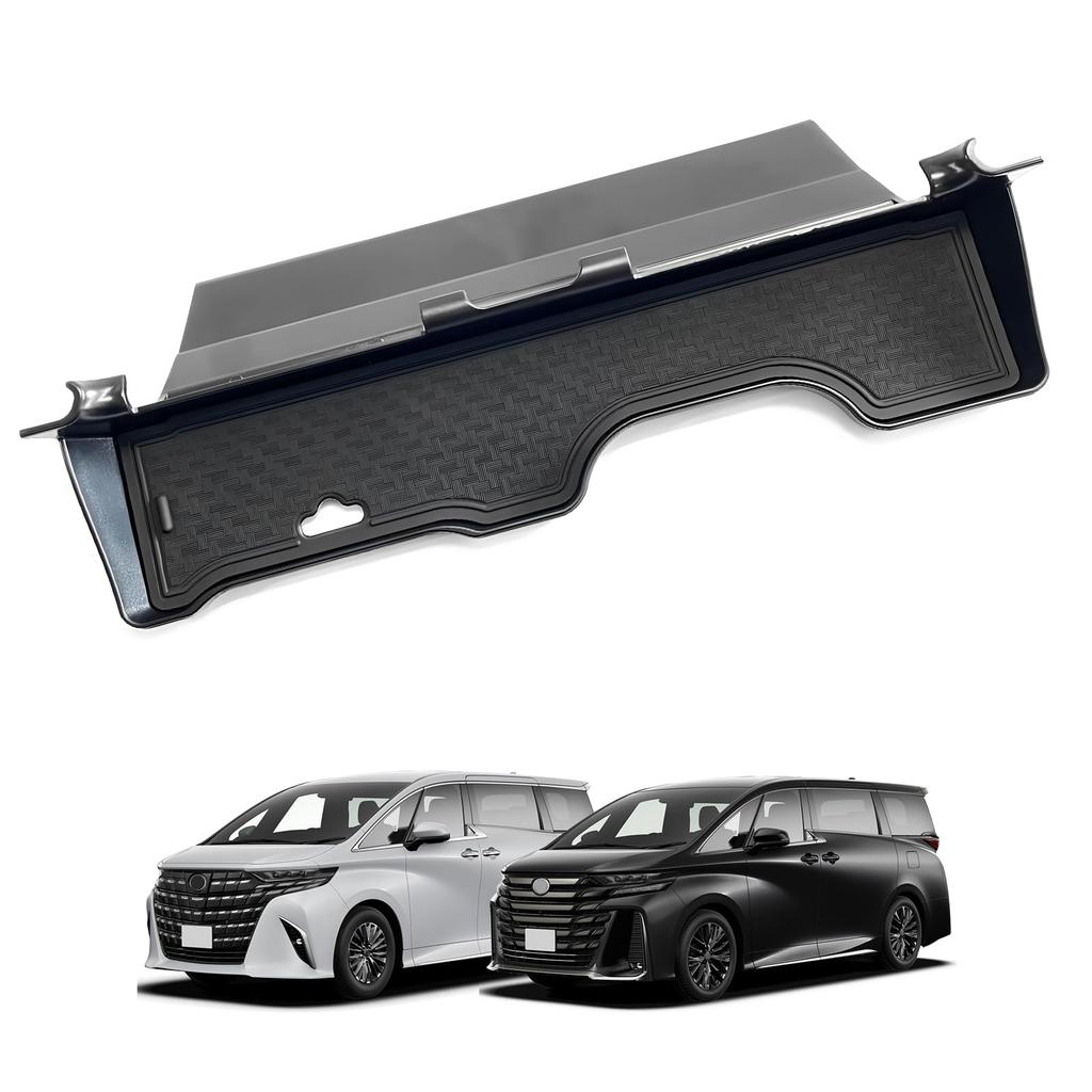 TELLIKA Center Console Tray for Alphard 40 Series and Vellfire 40 Includes a Rubber Mat and ABS Easy Perfect for Storing Small Items and Organizing