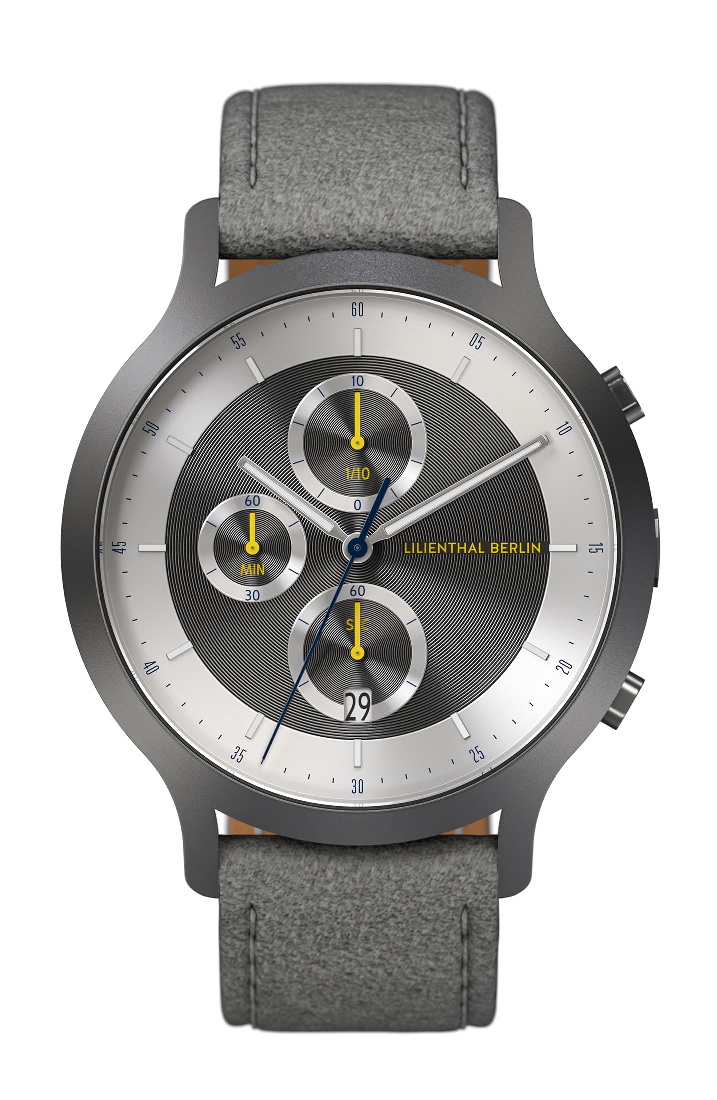

Lilianthal Berlin Chronograph Watch with Date Made in Gray Men s Display, Germany, CD1-004-B023F, сірий колір