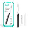Quip Sonic Toothbrush for Adults Timed Electric Toothbrush with Cover Replaceable Brush Soft Metal Battery Life Travel Toothbrush Slate - - Heads,