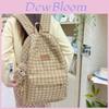 Plaid Pattern Backpack For High School And College Students With Large Capacity And Relief Features