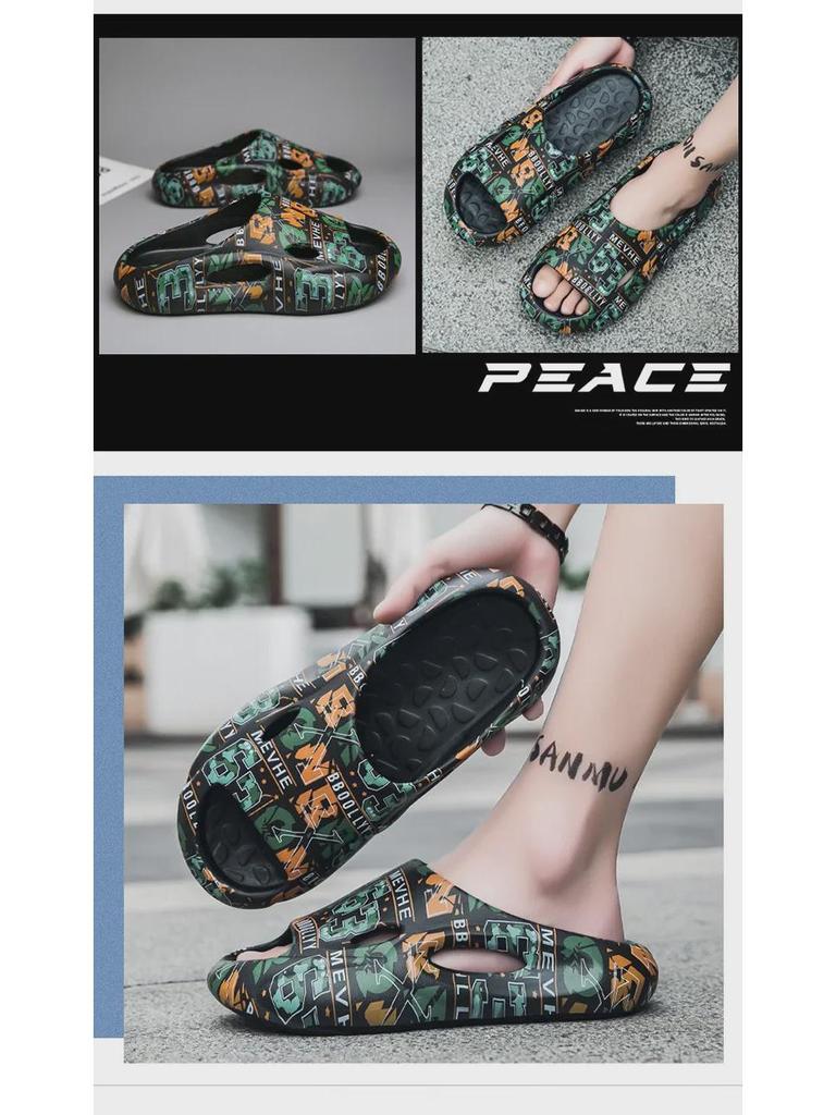 Męskie Lekkie Antypoślizgowe Klapki Casual w Dużych Rozmiarach - Modne Sandały Sportowe Outdoor