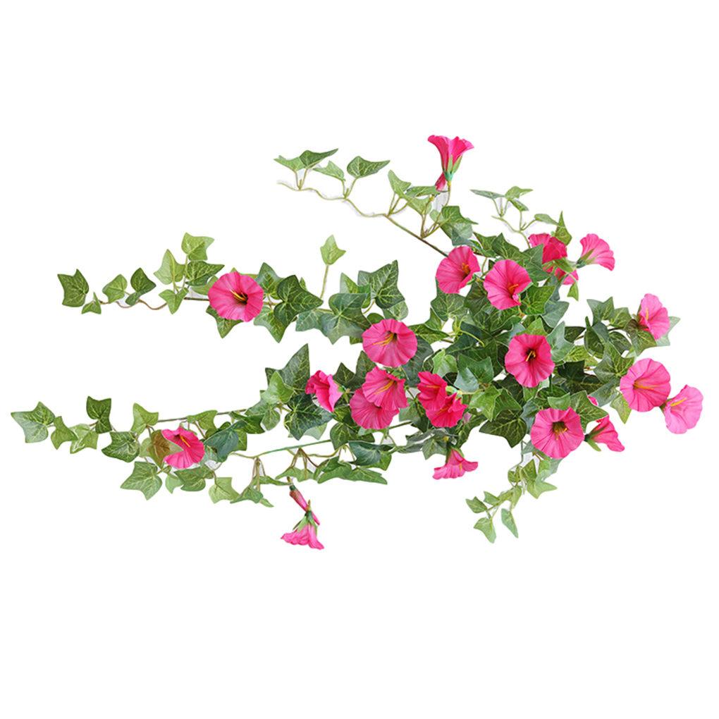 Hanging Basket Artificial Silk Morning Glory Flower Vine Home Decor Hot