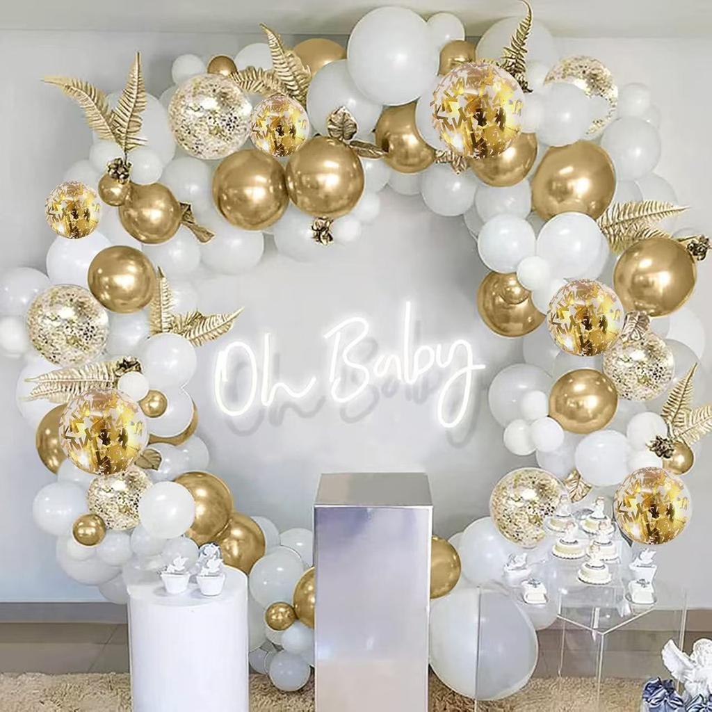 128 Platinum Balloon Sets Wedding Birthday Bridal Shower Baby Shower Anniversary Party Decoration