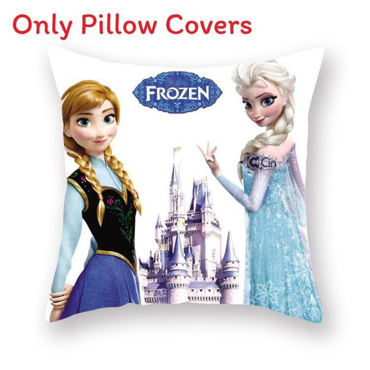 The Frozen Snow Queen Cartoon Cushion Cover Linen Material Cozy Spaces Home