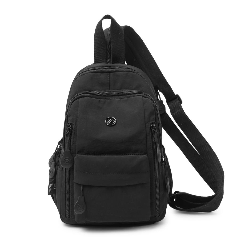 Schoolbag1011 new multi-function multi-pocket fashion versatile backpack breast bag casual messenger bag light travel backpack