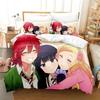 Tomo-chan Is A Girl! Bedding Set Single Twin Full Queen King Size Bed Set Adult Kid Bedroom Duvet Cover Set Anime