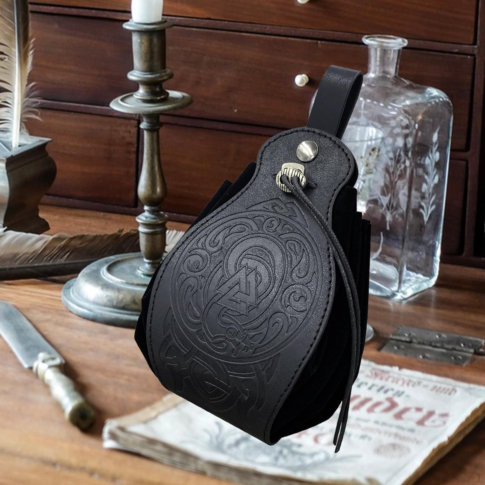 

Drawstring Pouch Accessories Waist Bag Portable for Men Women Cosplay Black dragon and ball