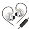 KZ Castor In Ear HiFi Earphone 2DD Dynamic High-End Tunable Balanced Armature Earphones Monitor Wired Earphones With Mic Earbuds