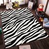 Modern Black and White Zebra Print Area Rug for Living Room Decor Suitable for use as an anti-slip for living room bedroom sofas