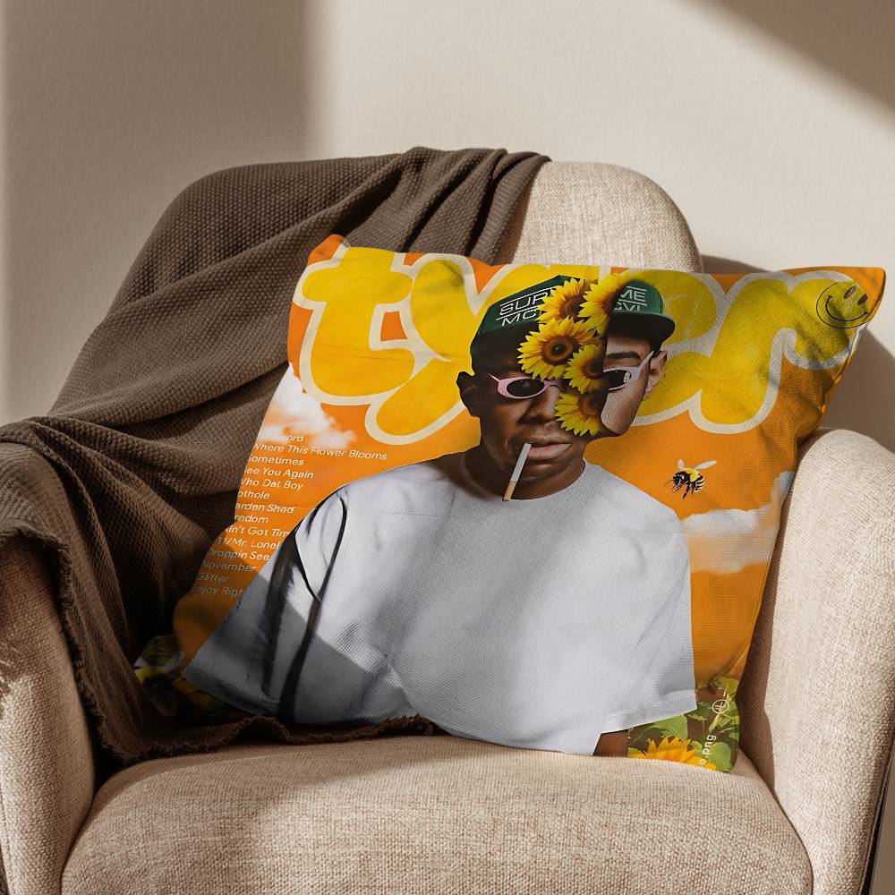 

Like Him TTyler the Creator Pillow Case Pillow Case Living Room Sofa Cushion Cover Suitable For Home Bedroom Room Decoration 30x30cm
