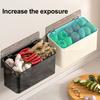 Wall Mount for Small Items Wall-mounted Storage Rack, Transparent Plastic Space Saving Organizer Bin, Multi Purpose Self Adhesive No Drill Container