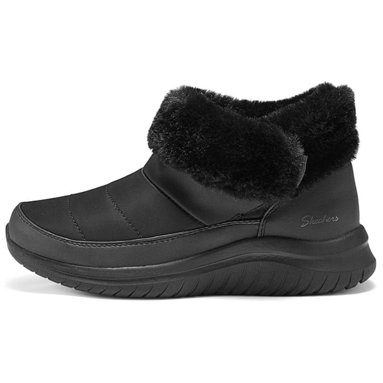 Skechers Ladies Fashion Suede Booties Comfortable Versatile Short Boots Women boots Black 167980-BBK 35