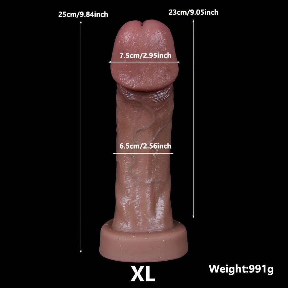 Extra Large Mushroom Head Dildo – 11.8" Long, 2.9" Wide Thick Silicone Penis with Strong Suction Cup, Hands-Free Huge Realistic Adult Toy