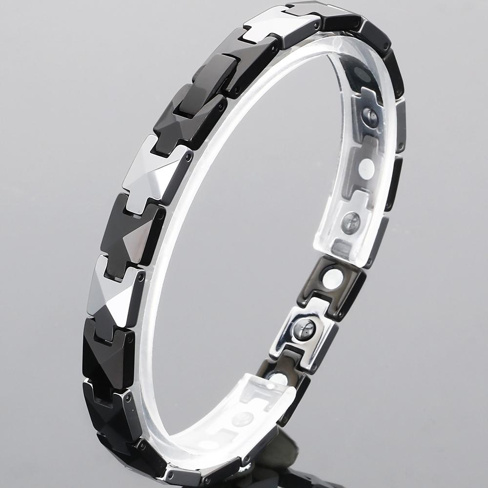 Herren Therapie Germanium Magnetarmband Wolfram Kugelketten Design Verstellbar Negative Ionen Gesundheitsarmbänder Nie zerkratzt