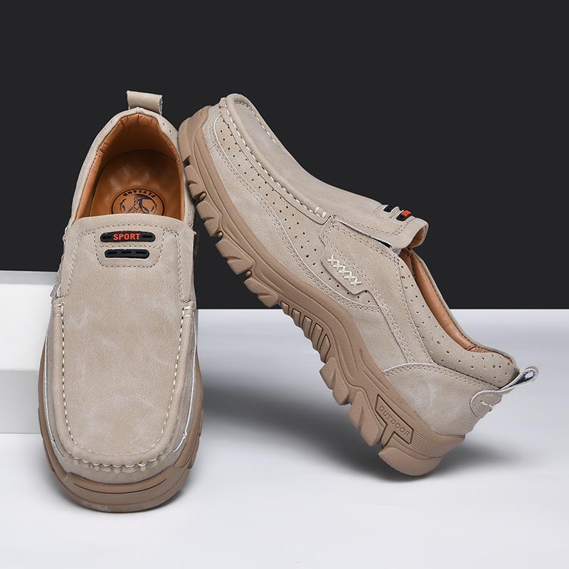 Handmade Casual Leather Shoes Moccasins Men Flats Shoes Outdoor Men Loafers