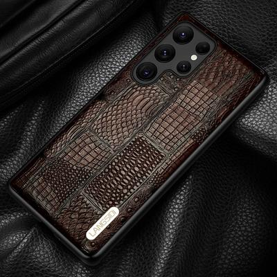 100% originálne kožené retro puzdro na telefón pre Samsung Galaxy S23 S24 Ultra S24 Plus S24Plus S24Ultra Luxusný zadný kryt