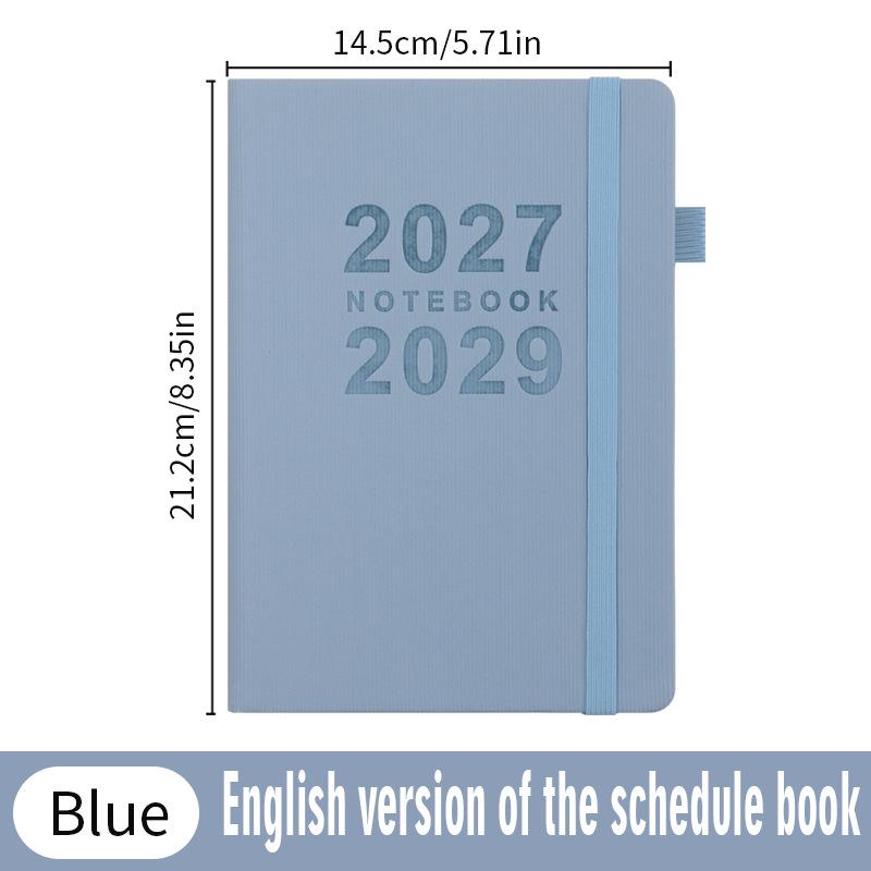 2026-2028 English Agenda Planner: Thickened Weekly & Monthly Calendar Book