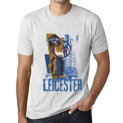 Men’s Vintage Tee Shirt Graphic T Shirt Leicester Lifestyle Vintage White