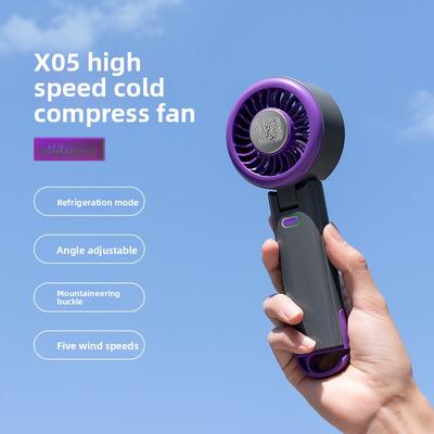 Ventilateur portable haute vitesse pliable d'extérieur petit ventilateur violent USB portable affichage numérique suspension cou mini ventilateur