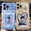 Love Heart Wallet Card Slot Bag Case For Samsung Galaxy A25 A15 A51 A71 A50 A30 A03 Cover Soft Clear Silicone Funda Shockproof