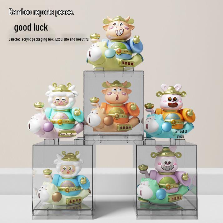 Trendy Resin Fortune Ornaments: Creative Blind Box Toys for Wealth and Luck