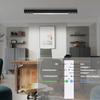 Plafonnier LED - NETTLIFE - 80 cm 25W - Dimmable - Télécommande - Noir métal