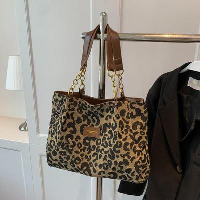 2023 Autumn Leopard Print Shoulder Tote - Large Capacity Women's Bag