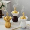 Carved Resin Bakhoors Icense Burners with Cover Middle Eastern Arabic Fragrances Diffuser for Islamic Festival Decoration