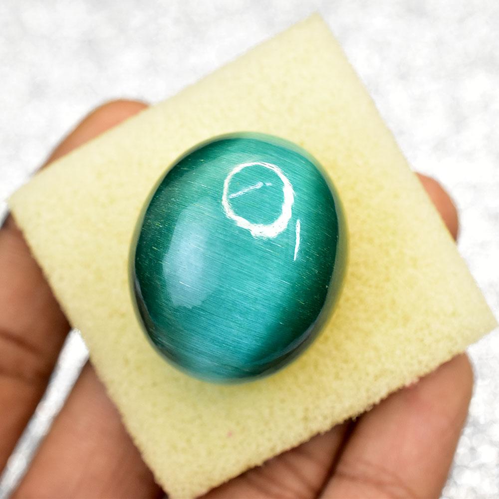 126 Ct Sri Lankan NATURAL Green Cat's Eye CERTIFIED Cabochon Cut Loose Gemstone