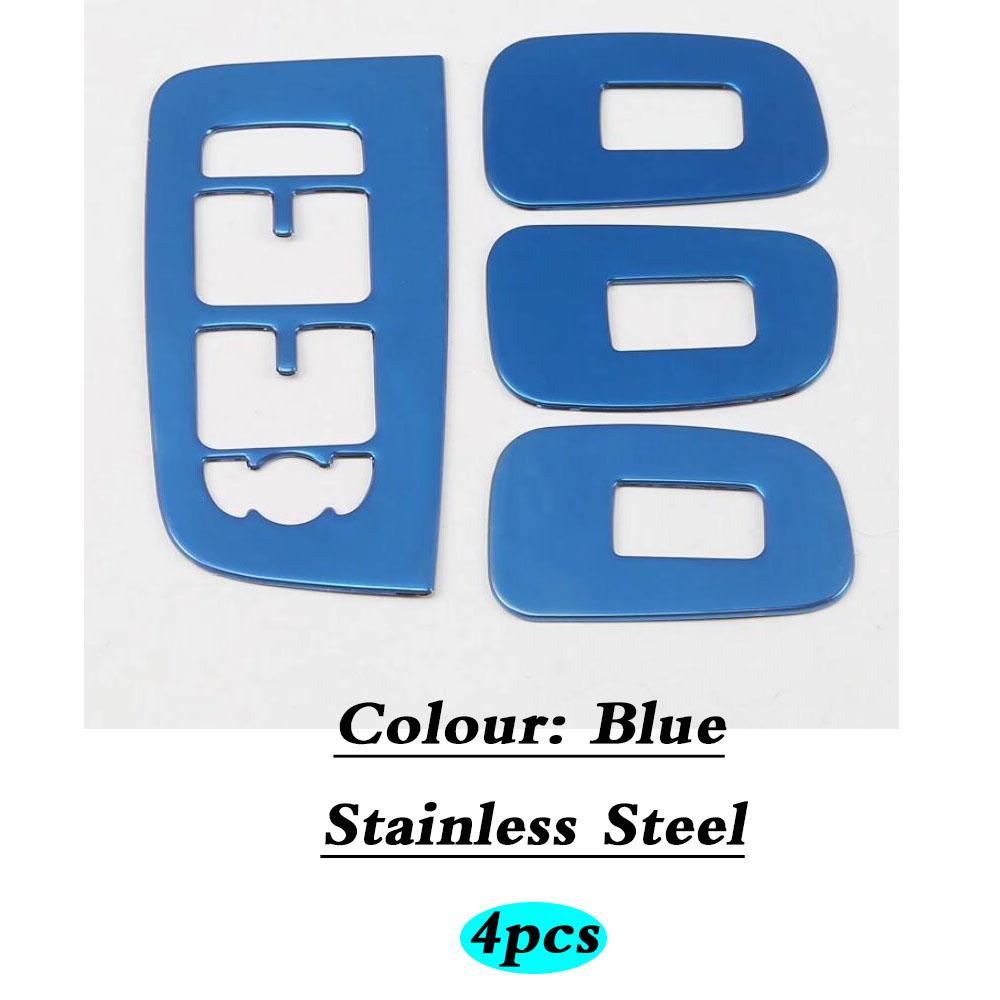 Car Body Door Window Glass Inner Panel Armrest Lift Switch Button Trim Frame 4pcs For Volvo XC60 2018