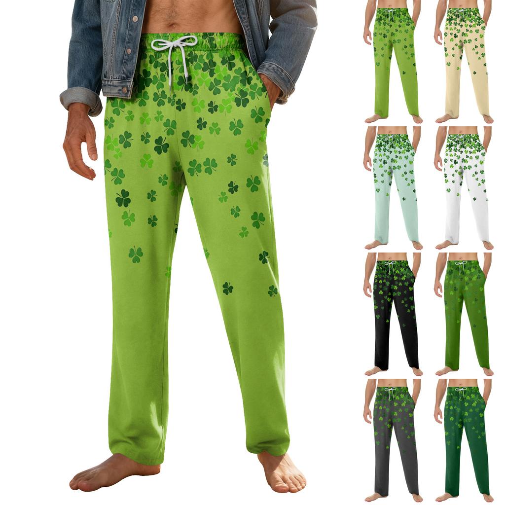 Men's Home Soft Pajama Pants Drawstring With Pockets Casual Sports Pants