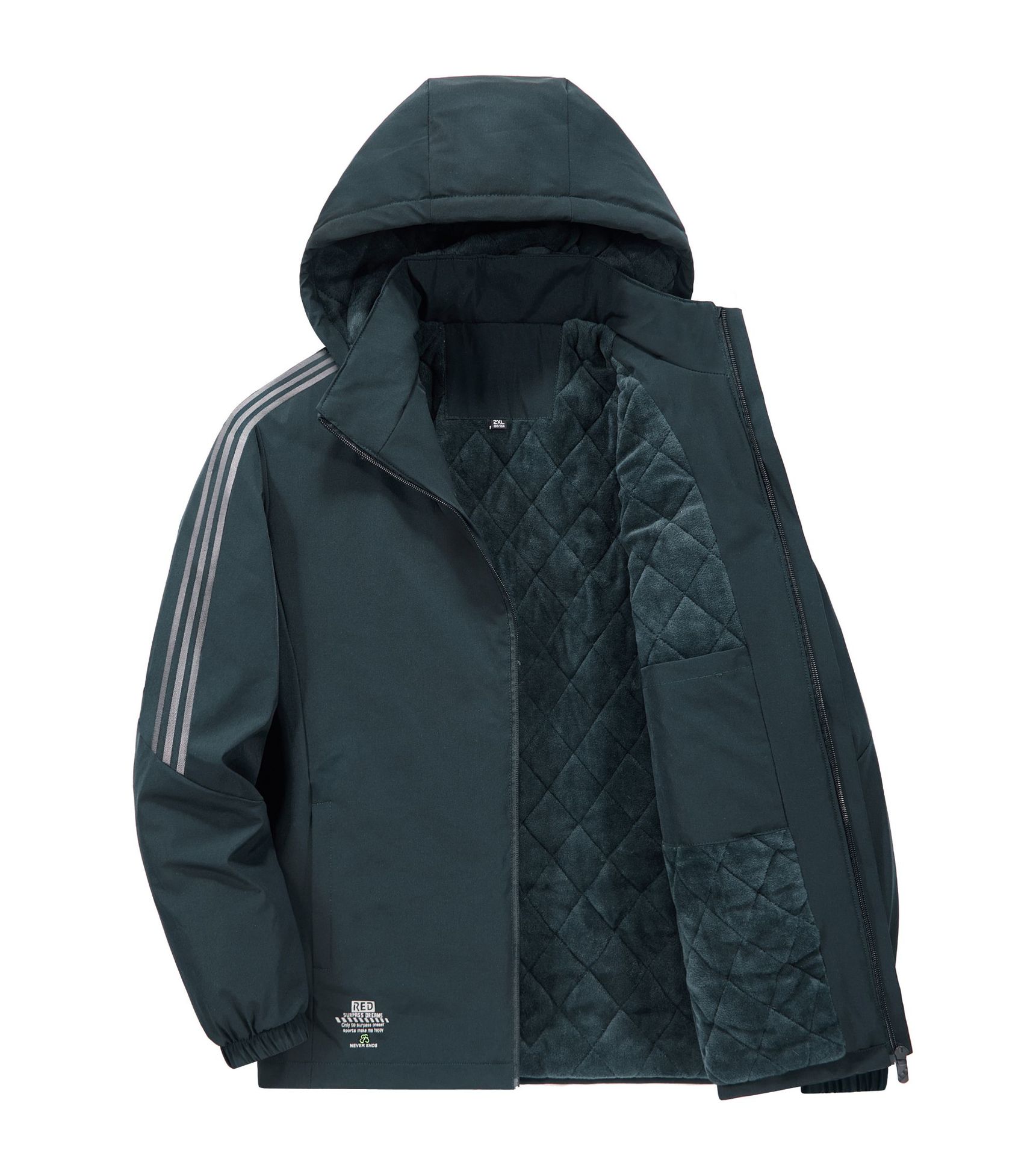 

Мужская свободная повседневная хлопковая куртка длинная до бедер Теплое зимнее повседневное пальто 4XL темно-синий