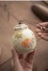 Ceramic Wood Ash Tea Caddy: Moisture-Proof, Fresh-Keeping Storage Jar for Goldfish Design