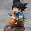 Dragon Ball Childhood Little Goku Hugs Puer Ya Mu Tea Little Follower Figures Doll Pvc Model Statue Collection Toy Ornamen Gift