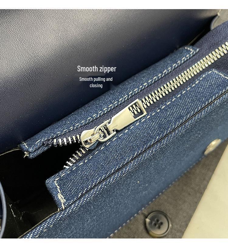 UR Jednoduchá dámská džínová taška přes rameno čtvercového tvaru - 2023 Trendy, špičkový, všestranný módní doplněk