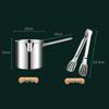 Mini Freidora de Acero Inoxidable 304 para Huevos y Ahorro de Aceite, Multifuncional para Cocinas de Inducción y Gas.