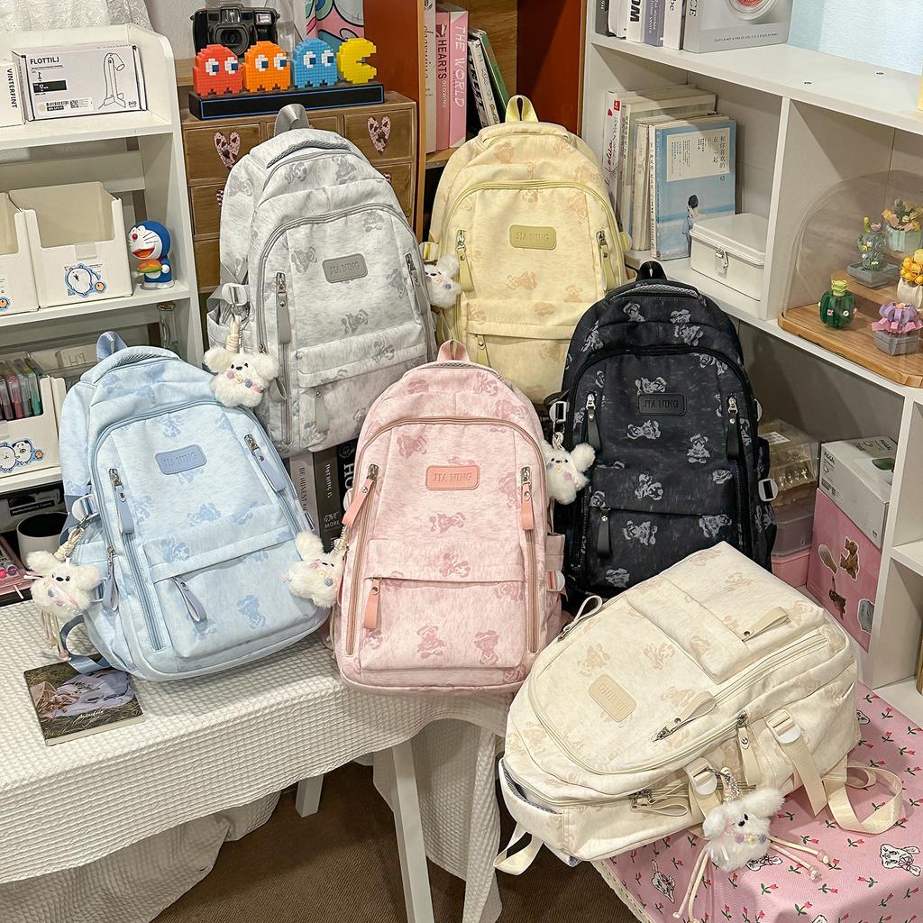 Schoolbag Fresh Sea Salt Blue Youth Vitality Primary and Secondary School Students Grades 1-9 Backpack High Value Multi-compartment Design Backpack