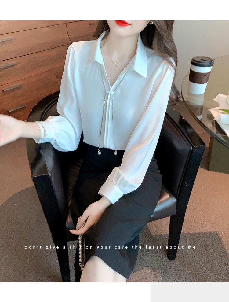 2025 Women's High-End Chic Long-Sleeve Shirt: Loose Fit, Trendy, and Stylish