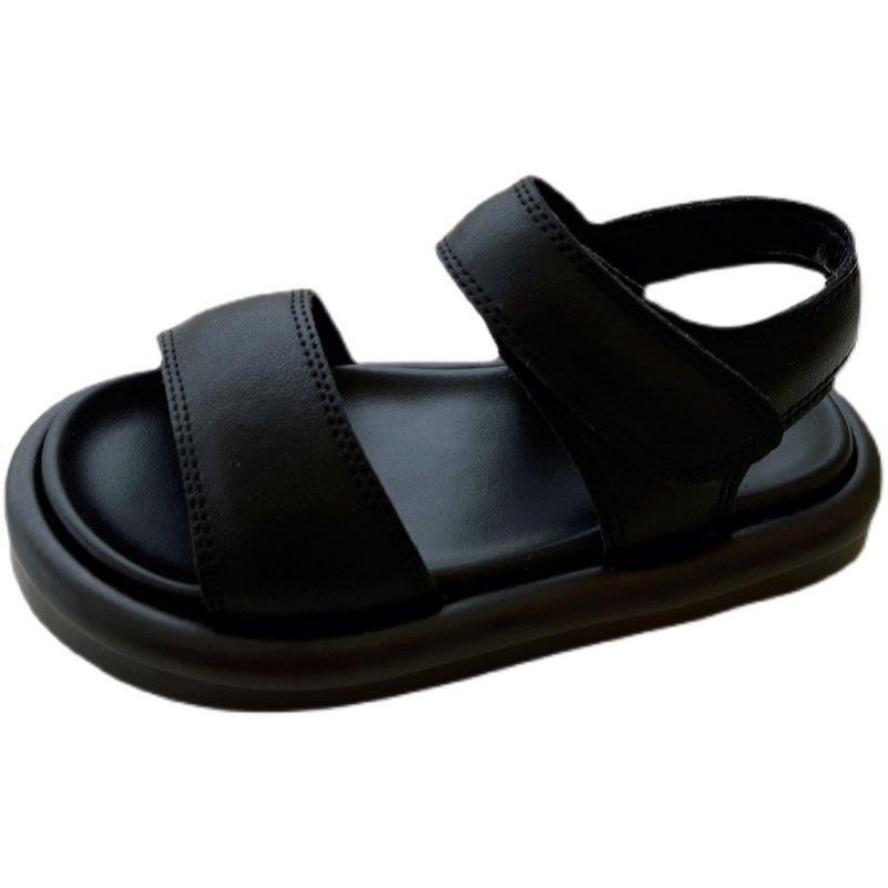 Children Summer Boys Girls Fashion Pure Color Hook Sandals Baby Soft Breathable Shoes Kids Summer Beach Sandal