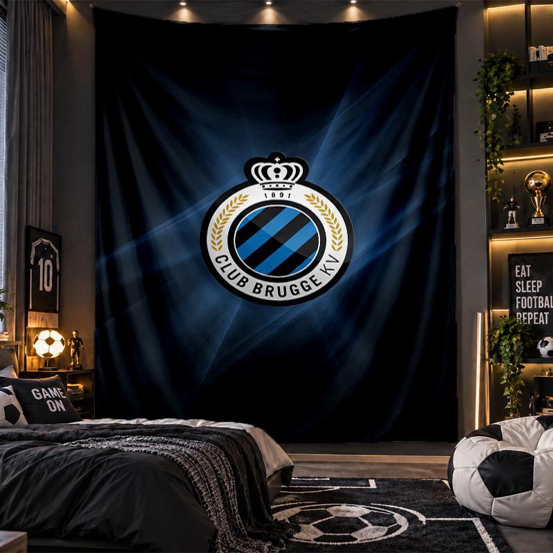 Wall Hanging Tapestry Club Brugge FC Print Cloth for Living Room Bedroom Home Decor