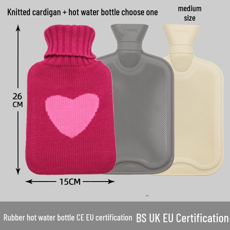 Explosion-Proof Hot Water Bottle: Rubber Design for Stomach and Feet, Long-Lasting Warmth