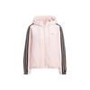 FW25 Story Velvet Warm Logo Three Stripes Hooded Long Sleeve Jacket Women Jacket KB7605