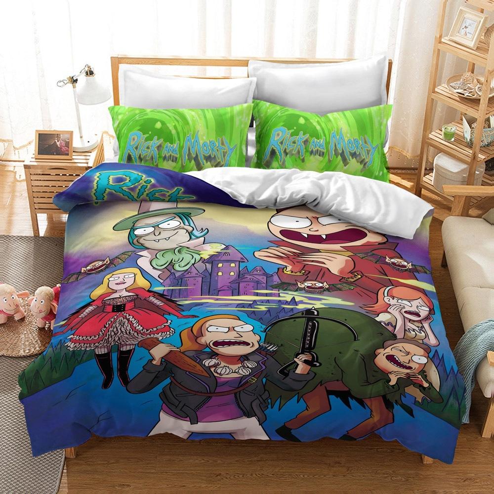 Bedding Kit Rick Morty Ii Series Size Three-Piece Quilt Cover