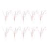 10pcs Textured Plastic Stems Glittering Christmas Picks Artficial Flower Leave Spring Festival Decoration